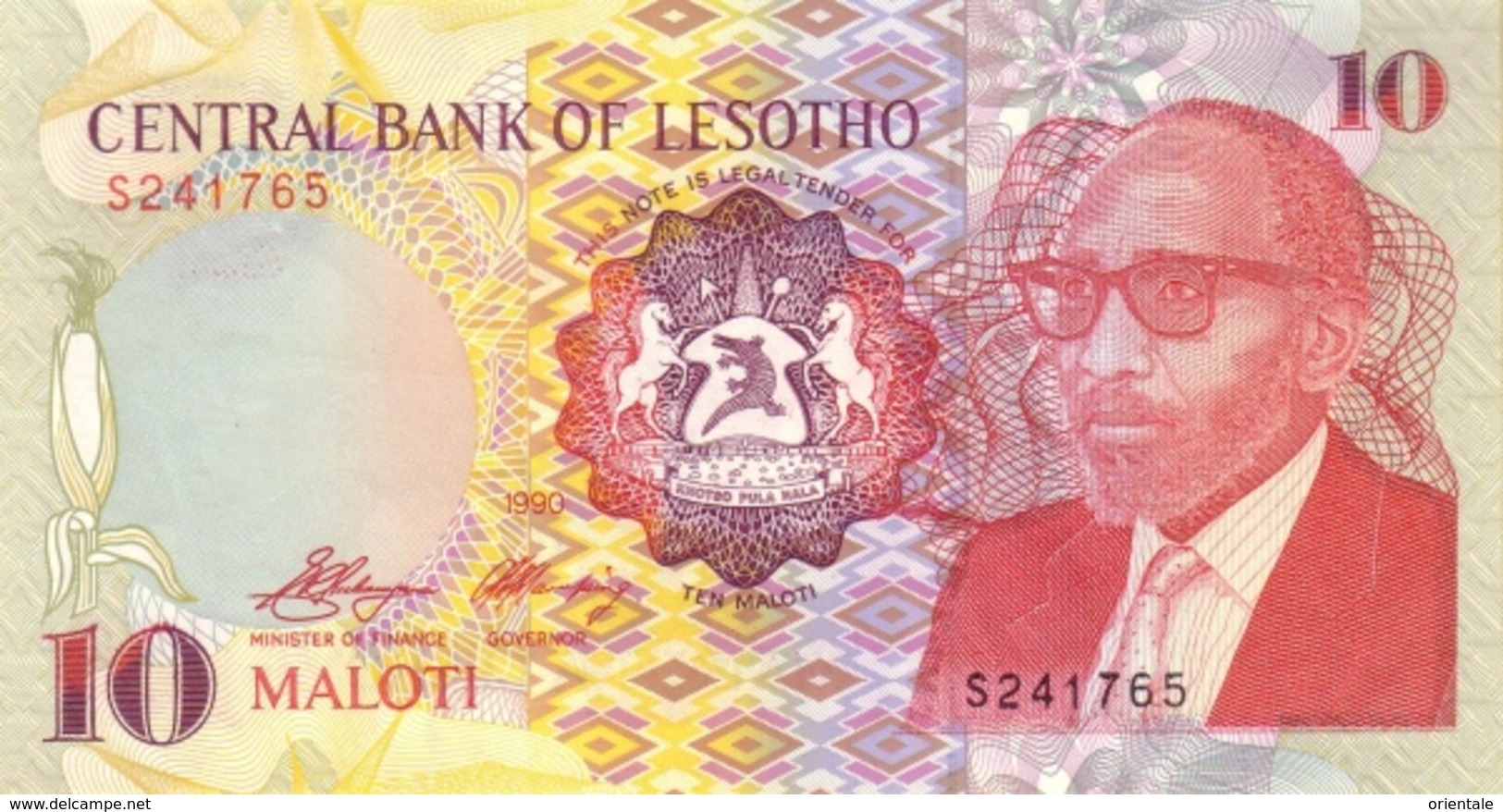 LESOTHO P. 11a 10 M 1990 UNC - Lesotho