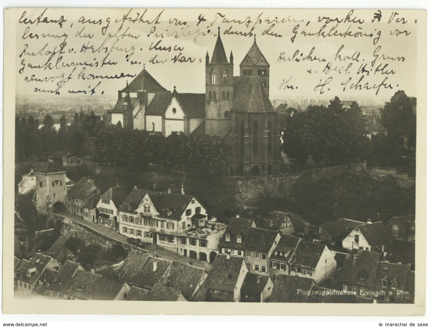 Foto Ansichtskarte Breisach 1934 Spielleiter Otto Kienscherf Karlsruhe Schaefer - Breisach