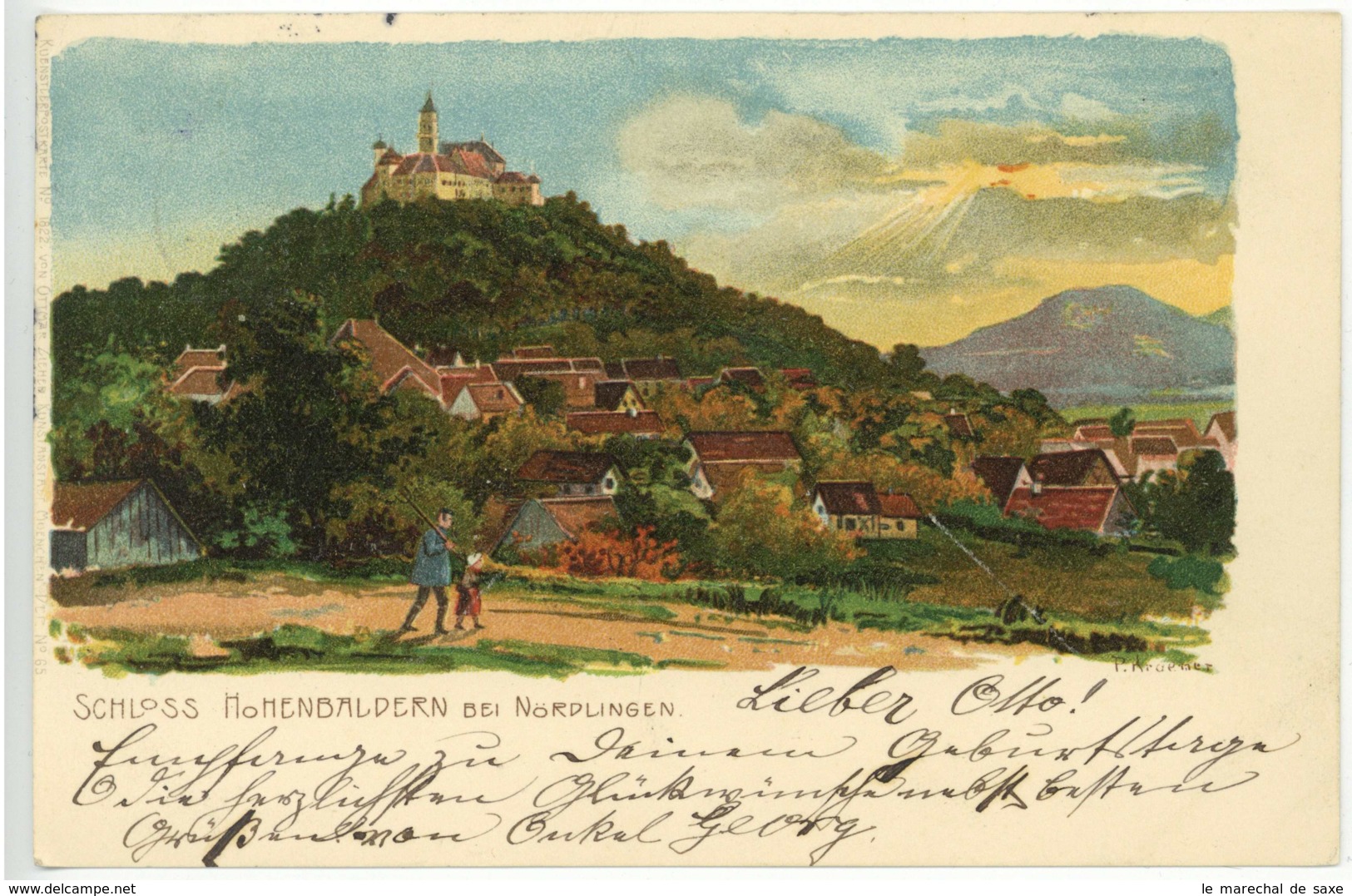 Ansichtskarte Schloss Hohenbaldern Bei Nördlingen 1902 Mannheim Feldmann - Noerdlingen