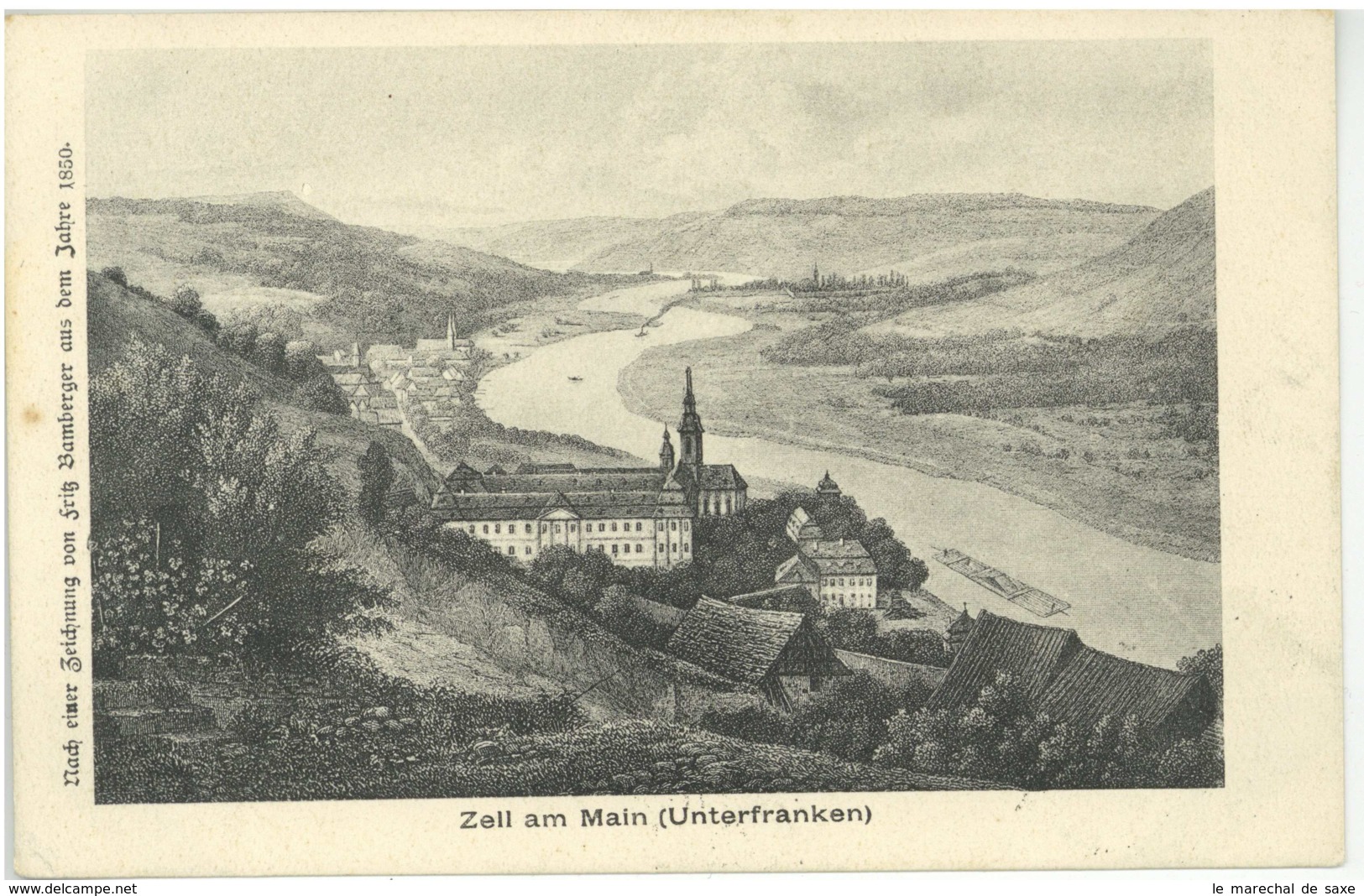 Ansichtskarte ZELL AM MAIN Unterfranken 1909 Nach Wien - Wuerzburg