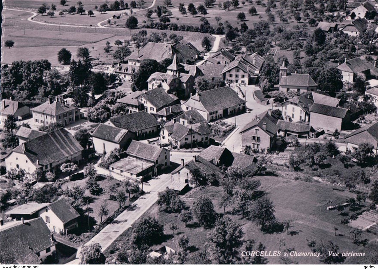 Corcelles Sur Chavornay Vu D'avion (10012) 10x15 - Chavornay