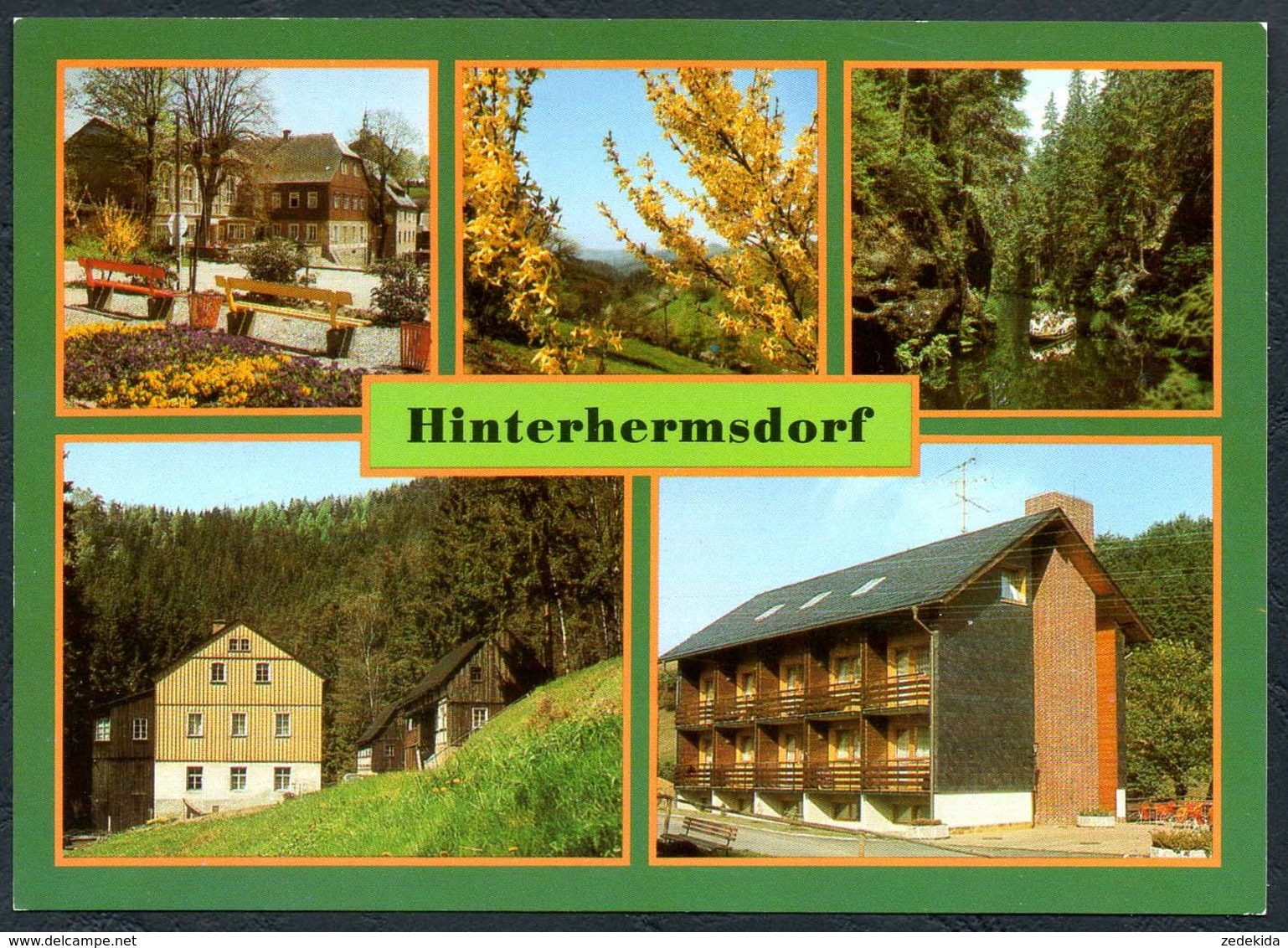 D5968 - TOP Hinterhermsdorf HO Gaststätte Erbgericht Niedermühle - Verlag Bild Und Heimat Reichenbach DDR - Hinterhermsdorf