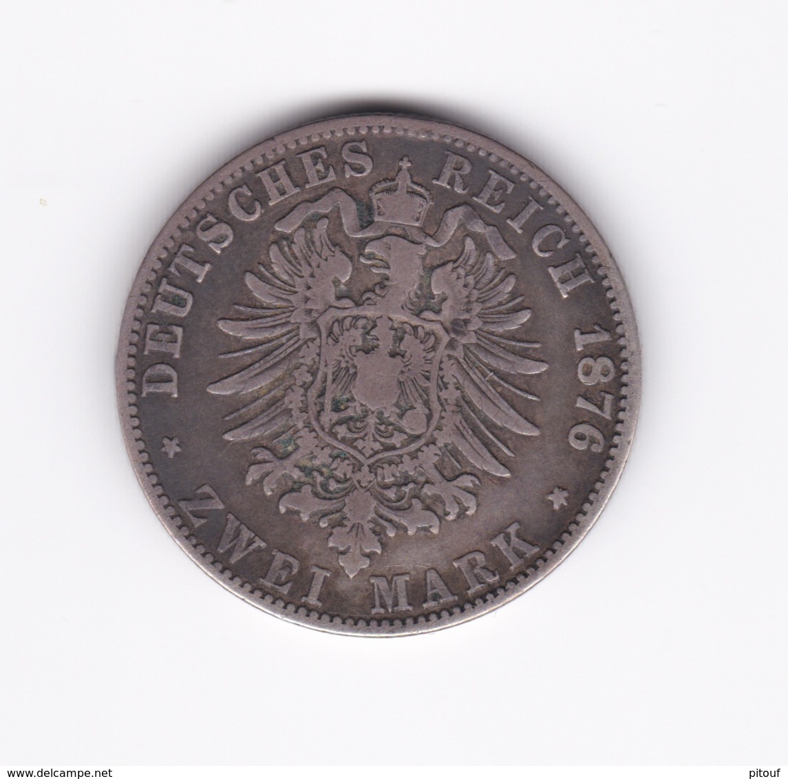 2 Marks Prusse 1876 C  TTB - 2, 3 & 5 Mark Silber