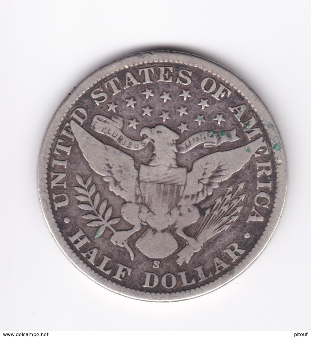 Beau 1/2 Dollar 1905 S TTB - 1892-1915: Barber