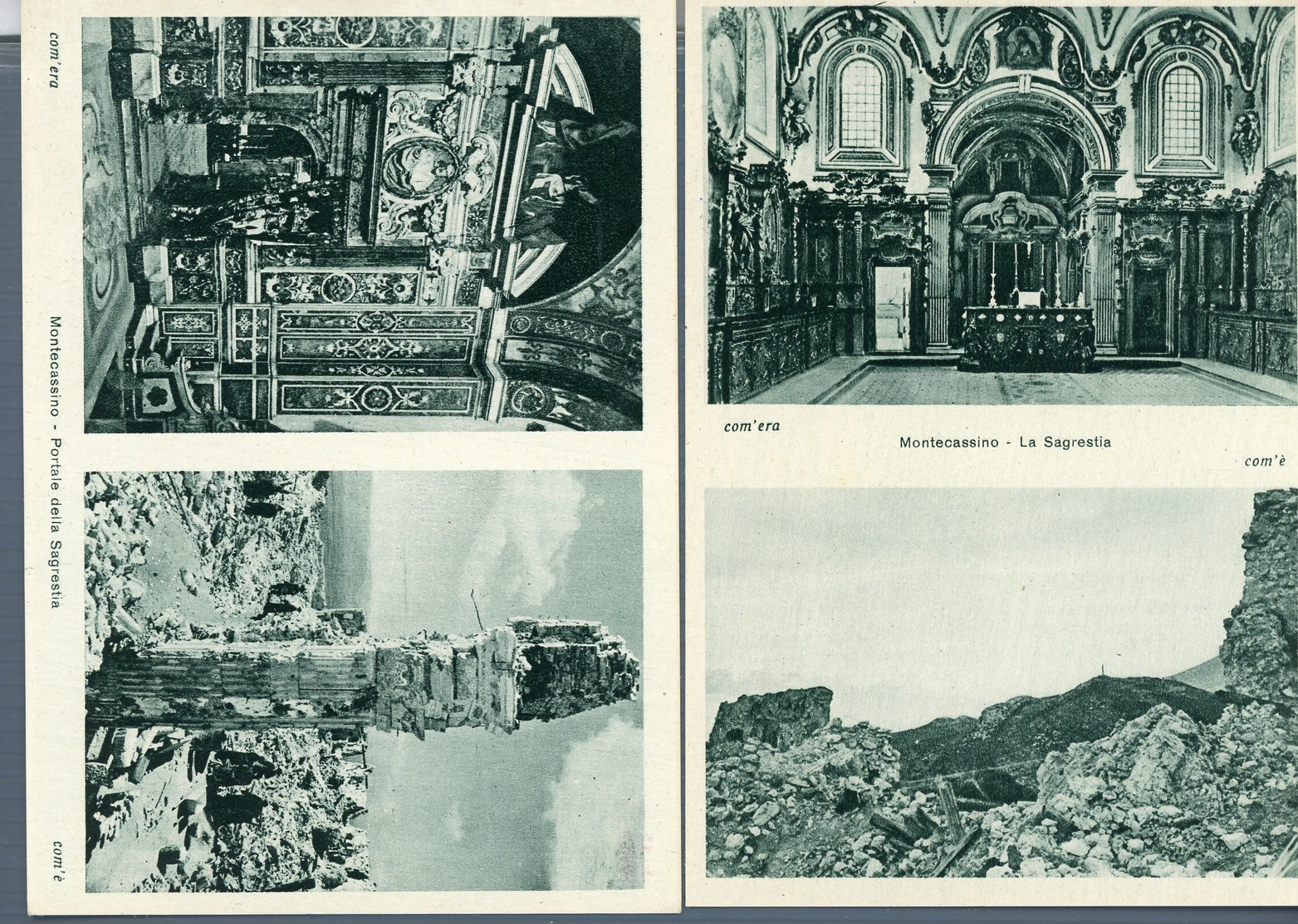 °°° Cartoline - Montecassino Serie Da 10 Pezzi Numerate Da 1 A 10 Com'era - Com'è Nuova °°° - Frosinone