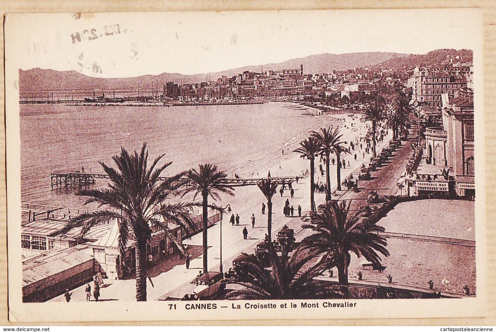 X06162 CANNES La Croisette Et Le Mont CHEVALIER 1934 à BOUSQUET Et ROUX 30 Avenue Minimes Toulouse - Cannes