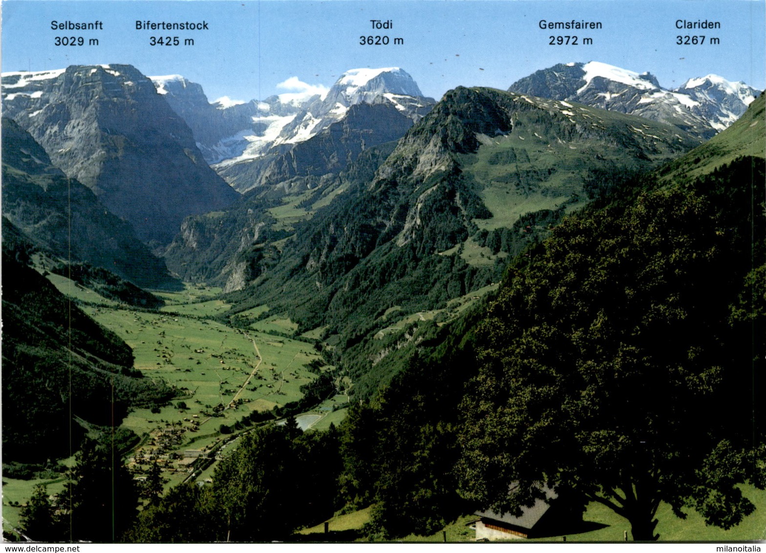 Braunwald - Blick Auf Linthal Mit Tödikette (C79) * 15. 8. 1994 - Linthal