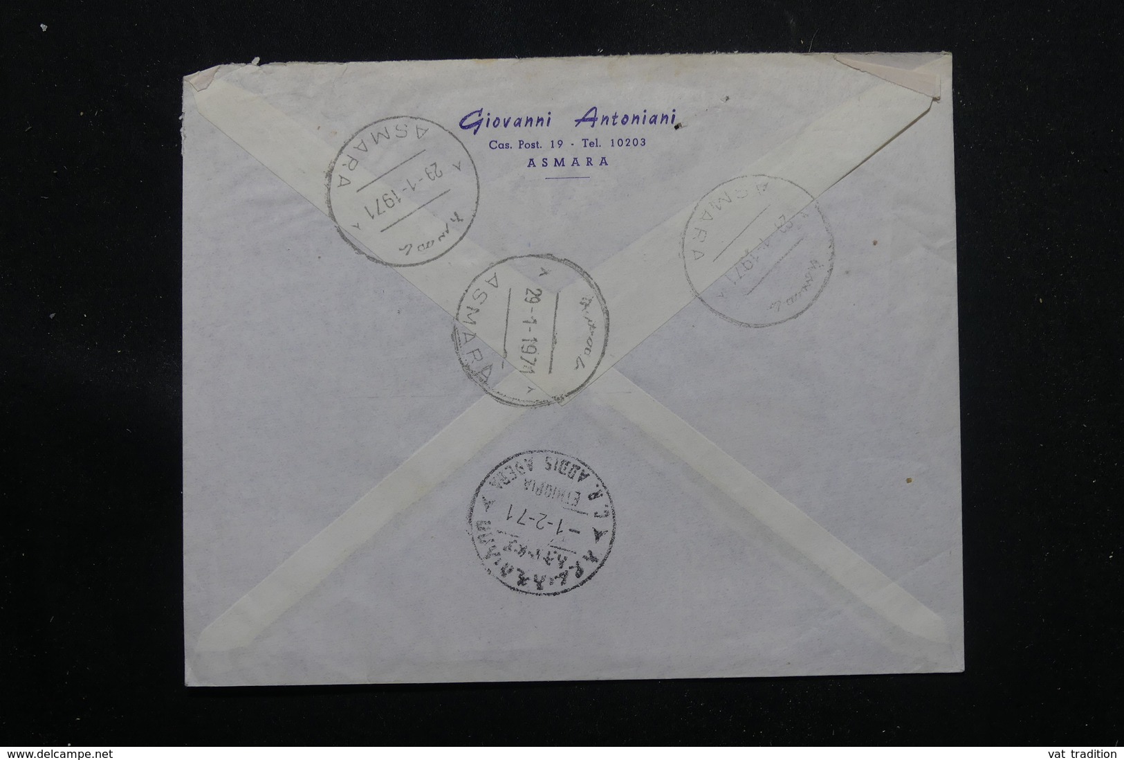 ETHIOPIE - Enveloppe En Recommandé De Asmara Pour Addis Abeba En 1971, Affranchissement Plaisant - L 60277 - Äthiopien