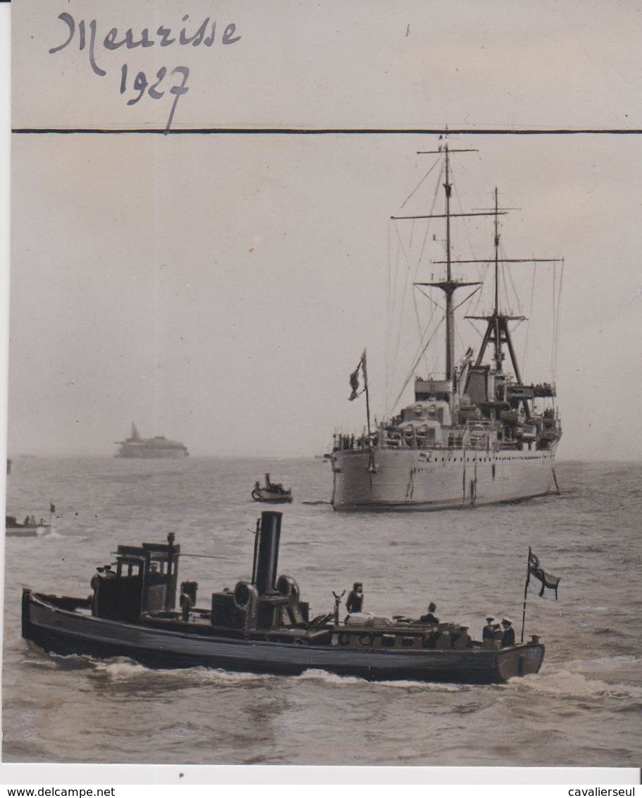 PH. MEURISSE - Le Croiseur "LA MOTTE-PIQUET" à PORTHSMOUTH 1927  (8.1 X 9.68 Cm.) - Boats