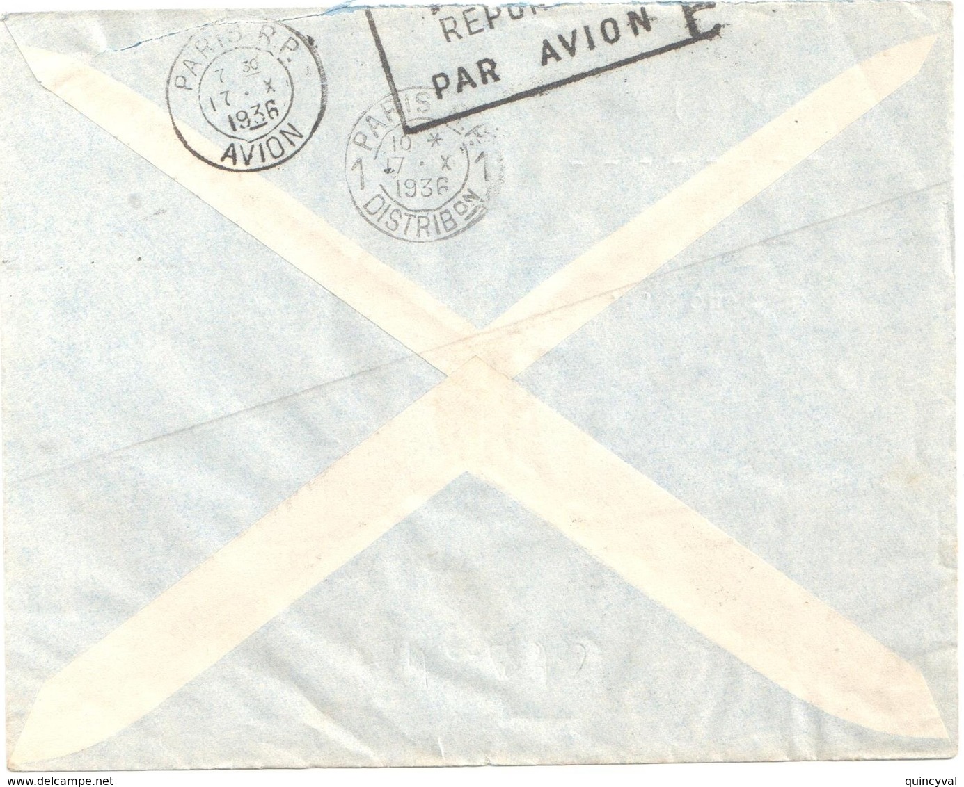 GAO Soudan Français Lettre PAR AVION Ob 10 10 1936 Arrivée Verso 17/10/1936 1,25f Batelier Niger Yv 80 - Briefe U. Dokumente