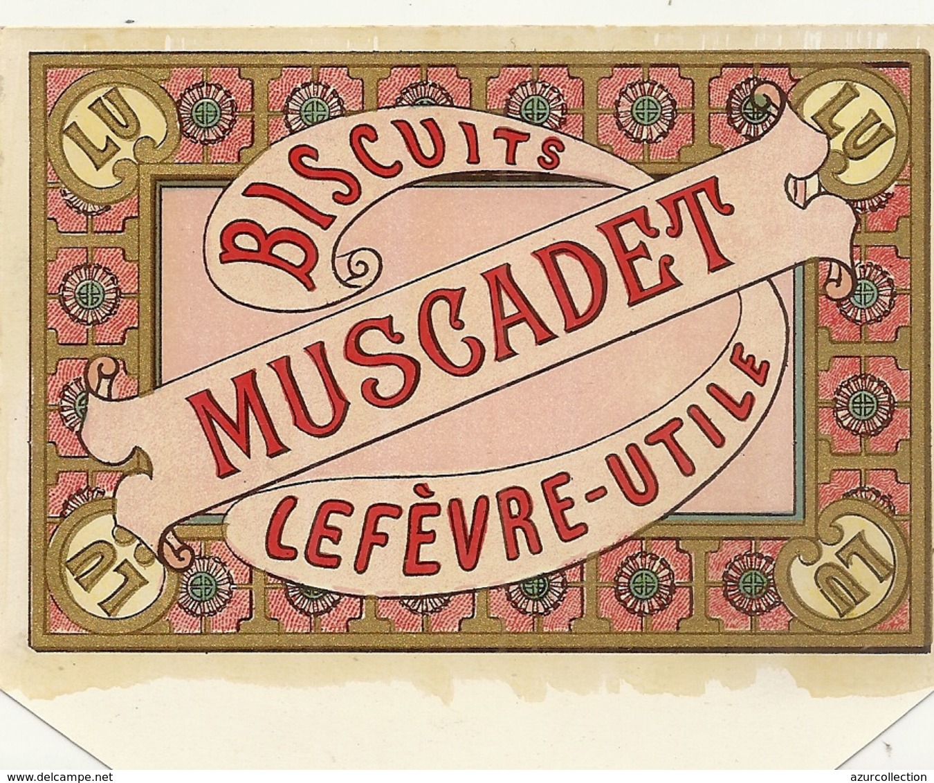 LU . ETIQUETTE DE BOITE NEUVE .BISCUIT MUSCADET - Cajas