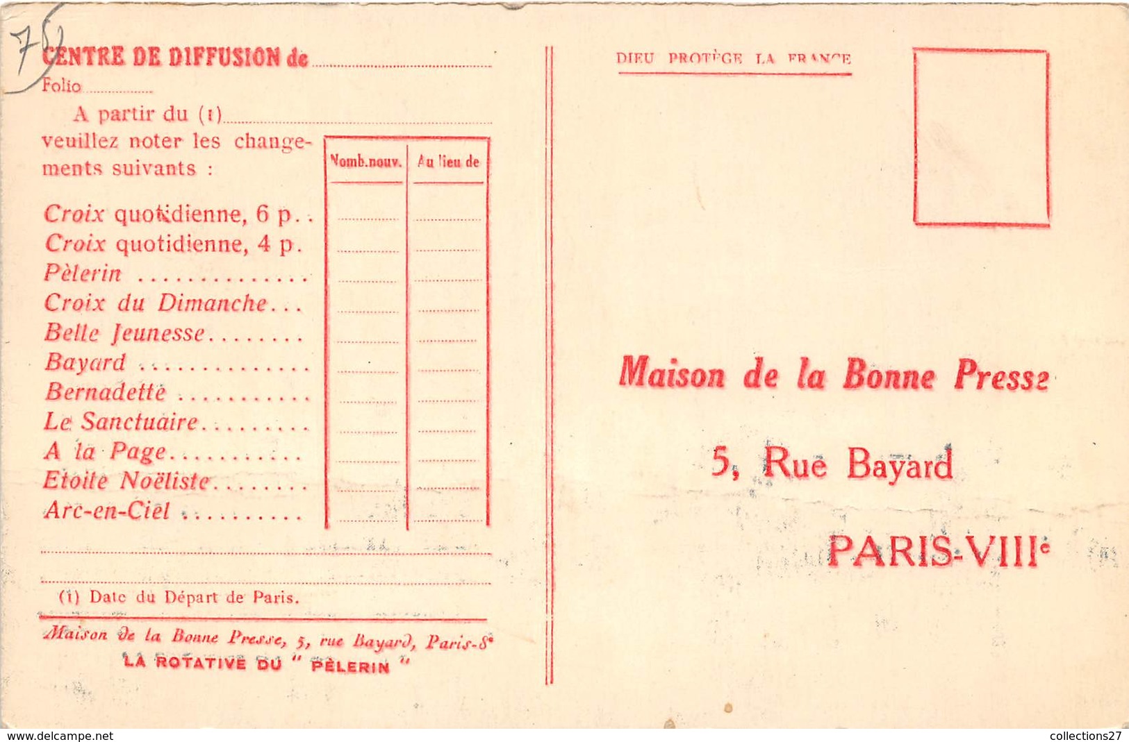 PARIS-75008-MAISON DE LA BONNE PRESSE 5 RUE BAYARD - Arrondissement: 08