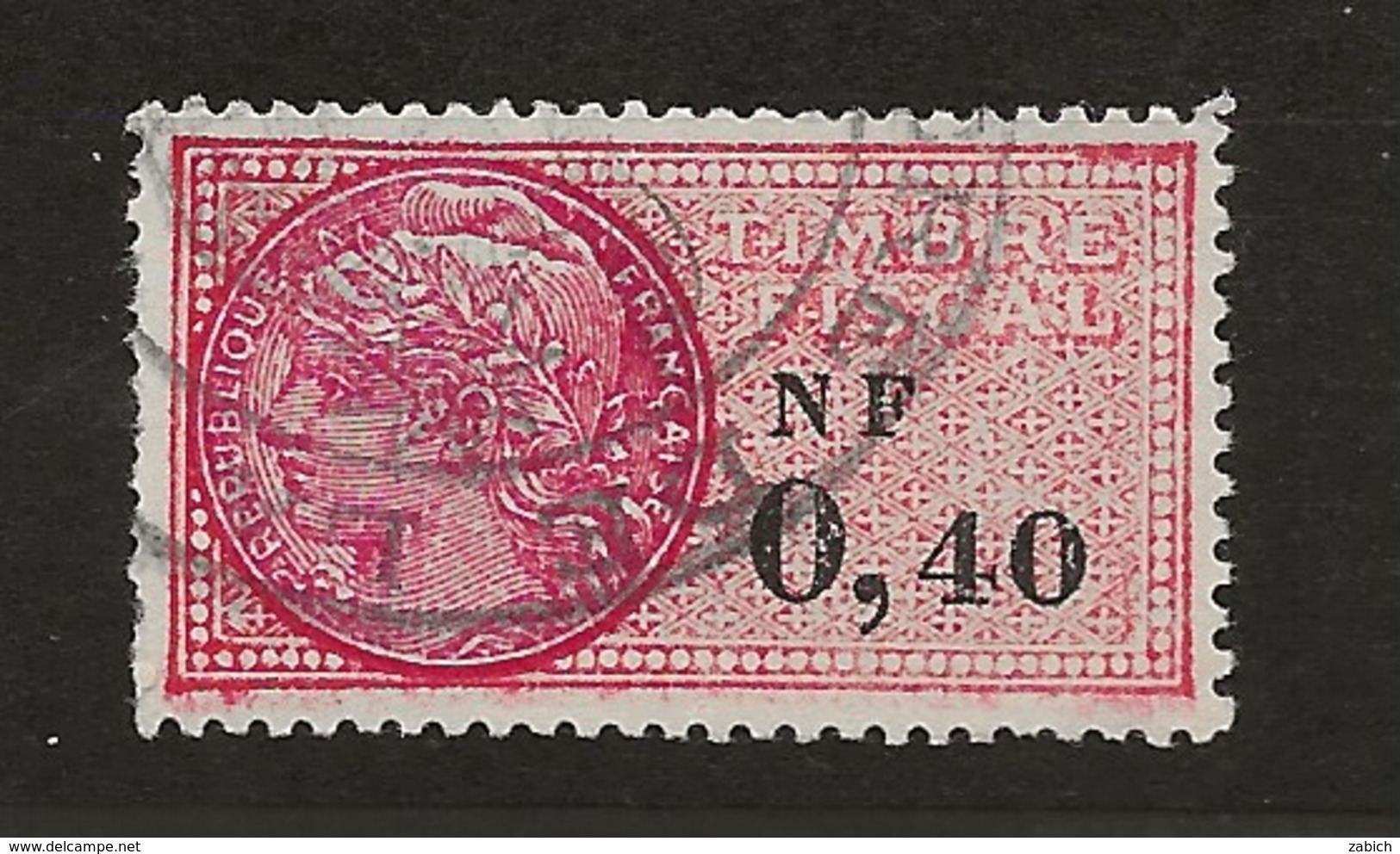 FISCAUX FRANCE SERIE UNIFIEE N°330  0NF40 ROSE - Other & Unclassified