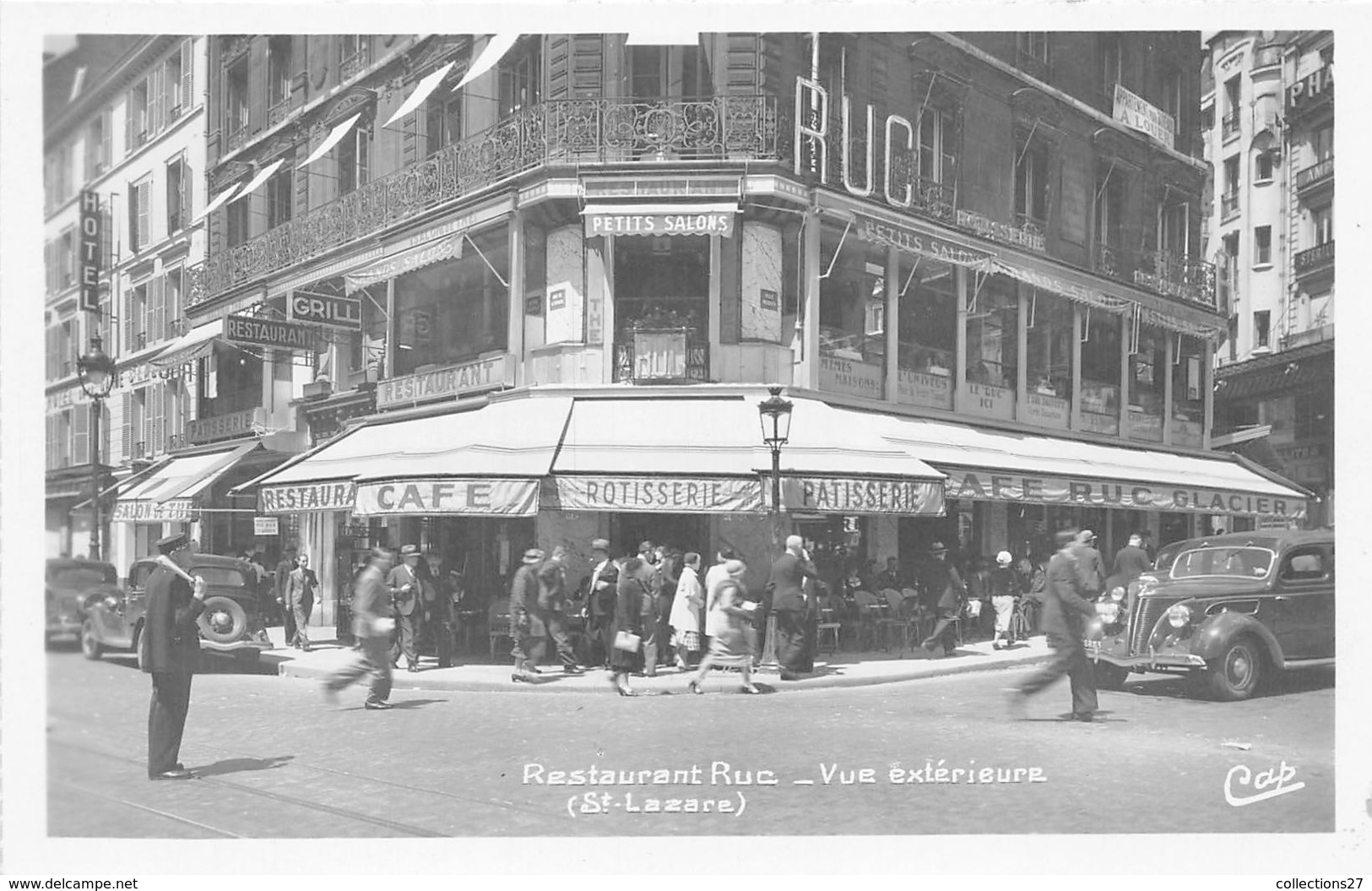 PARIS-75008-SAINT-LAZARE- RESTAURANT RUC, VUE EXTERIEURE - Arrondissement: 08