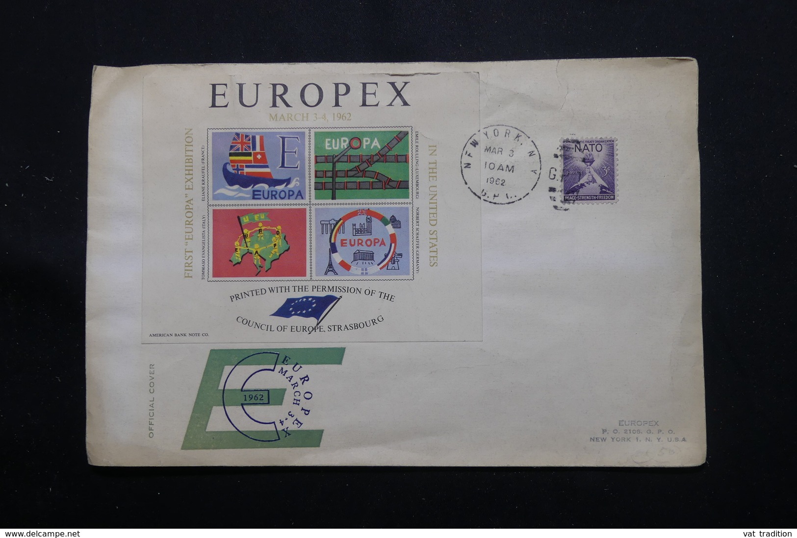 ETATS UNIS - Enveloppe FDC 1962 - Europex - L 60332 - 1961-1970