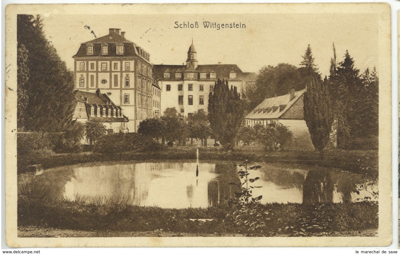 Schloss Wittgenstein Laasphe PUDERBACH 1923 Bahnpost Bußmann Hamm Westfalen - Bad Laasphe