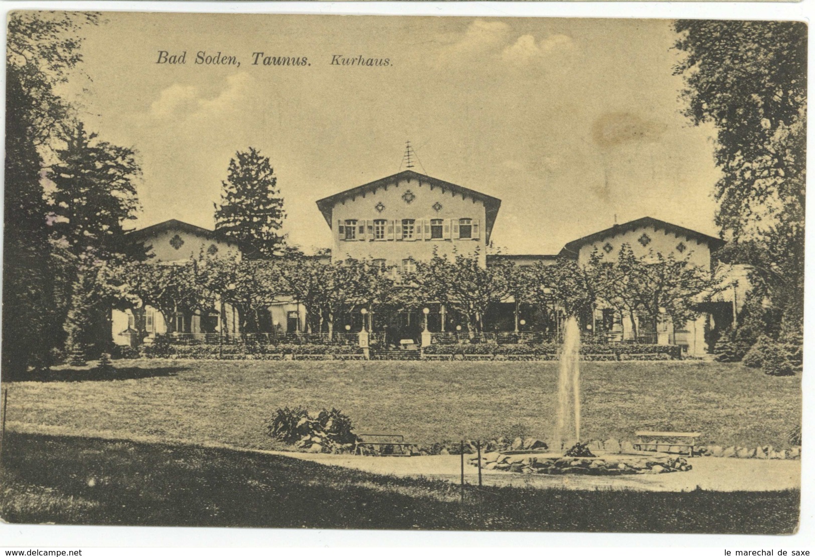 Bad Soden Taunus Hessen Kurhaus 1916 Nach Barmen - Bad Soden