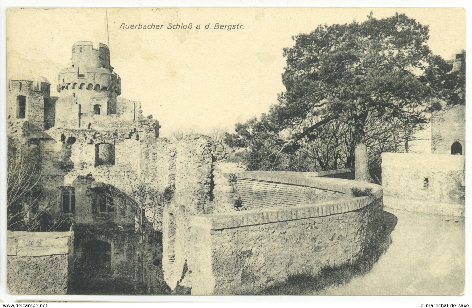 Auerbacher Schloß Bensheim Bergstraße 1909 Nach Baden-Baden - Bensheim