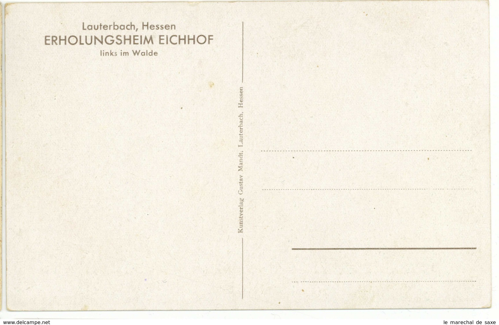 Ansichtskarte Lauterbach Hessen Um 1900/1920 Erholungsheim Eichhof Links Im Walde - Lauterbach