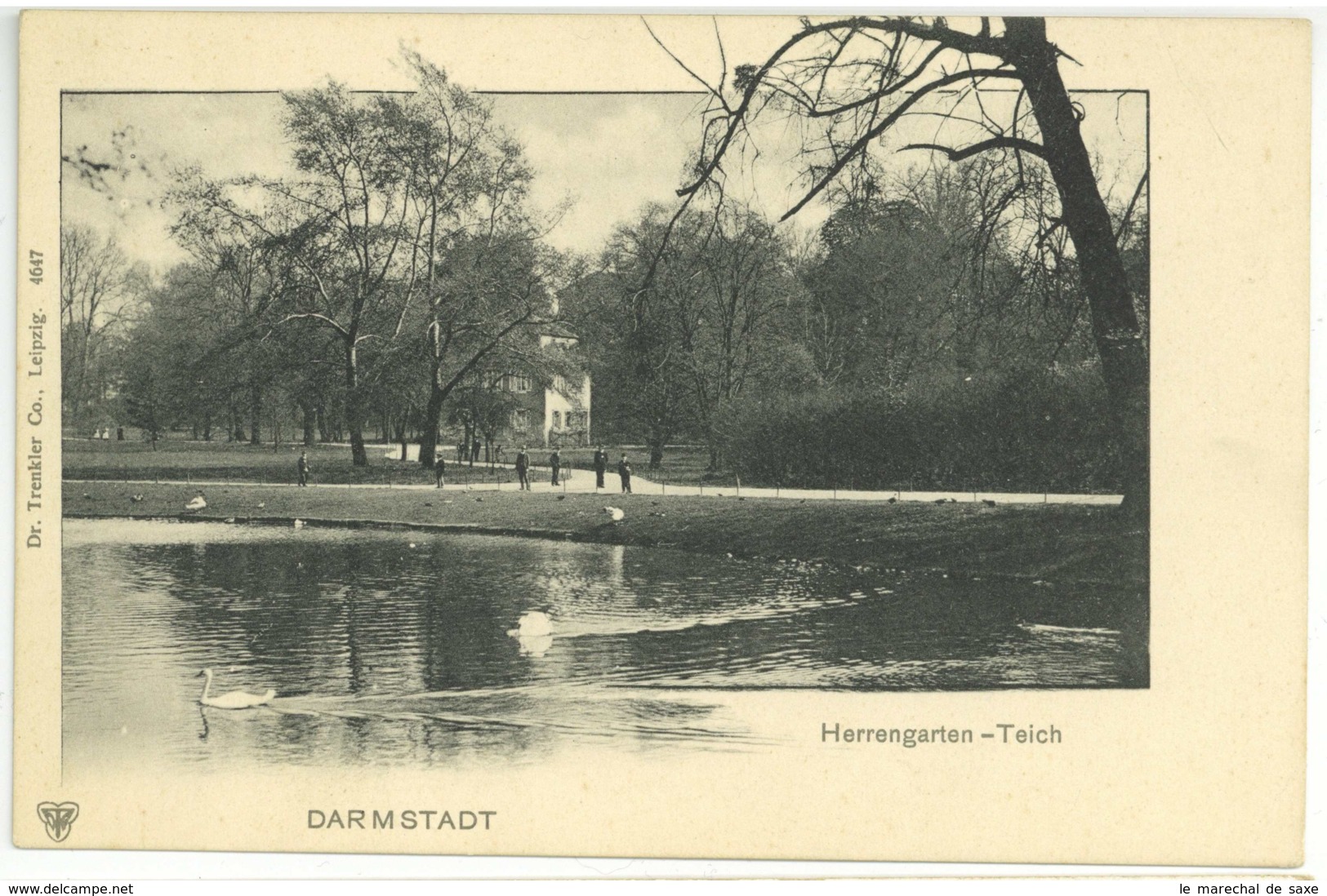 Ansichtskarte Darmstadt Hessen Herrengarten-Teich Um 1900/1920 - Darmstadt