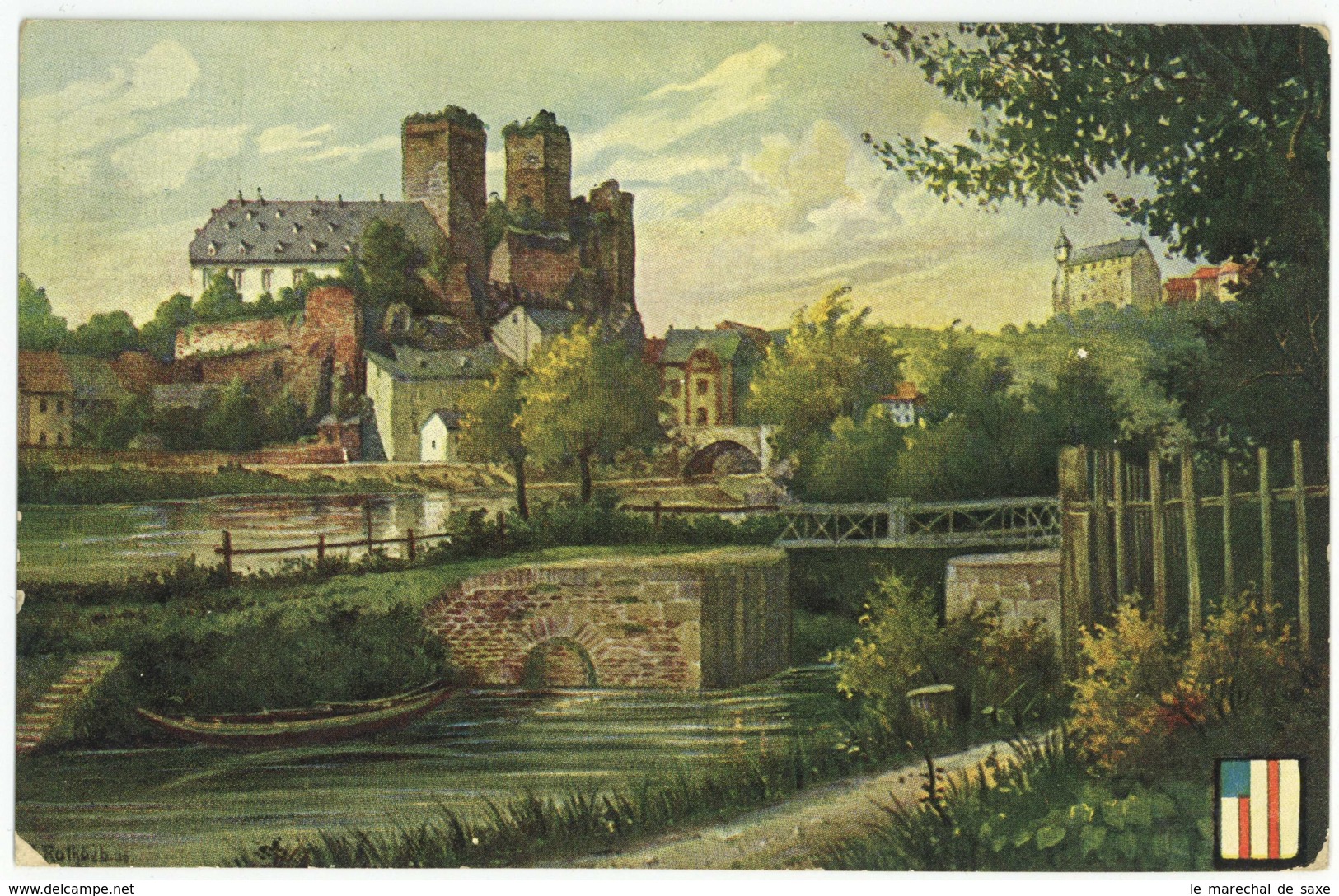 Ansichtskarte Runkel Burg Lahn Limburg 1910 Nach Braunschweig Kandria - Limburg