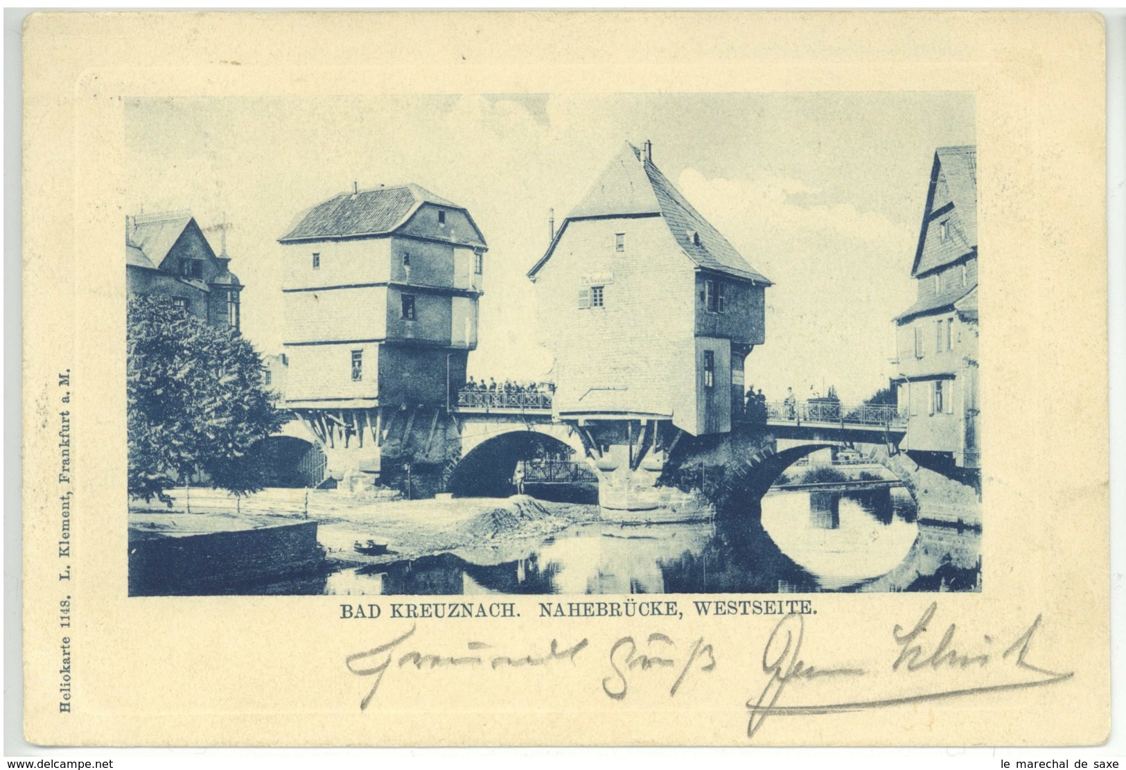 Ansichtskarte Bad Kreuznach Nahebrücke 1901 - Bad Kreuznach