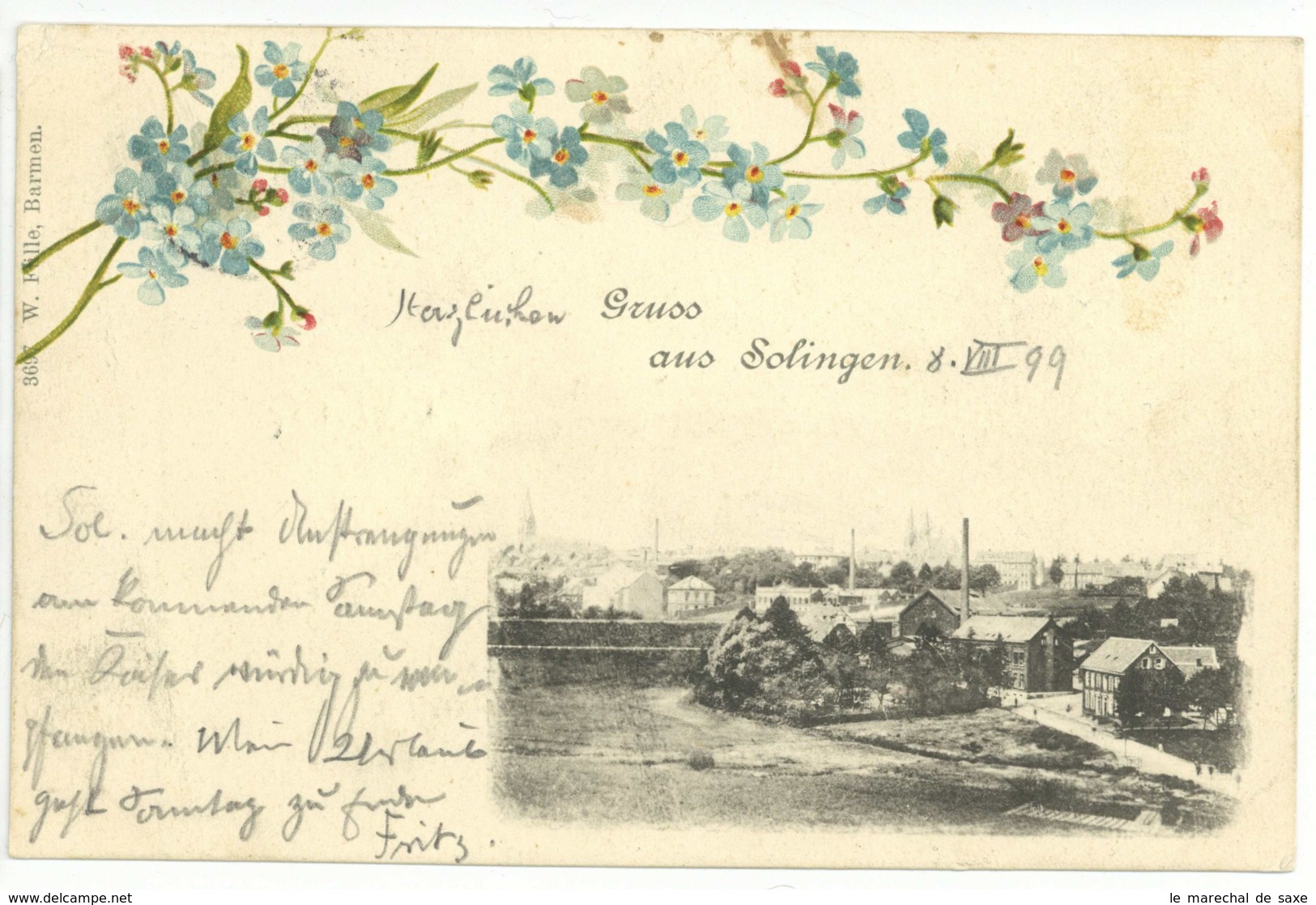 Ansichtskarte Gruss Aus Solingen 1899 - Solingen