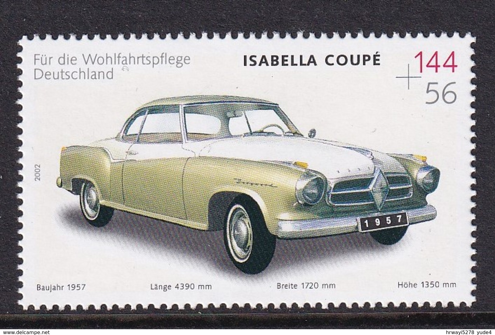 Germany 2002, Car, Isabella Coupe, Minr 2293 MNH - Nuevos