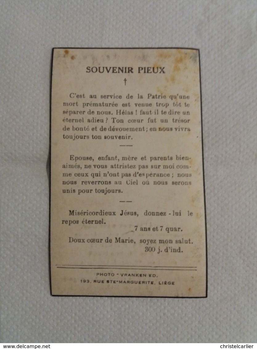 (U2) Souvenir Pieux : Meur Nicolas Paque , Décédé En Captivité à Görlitz (Allemagne) Le 13 Février 1942. - Todesanzeige