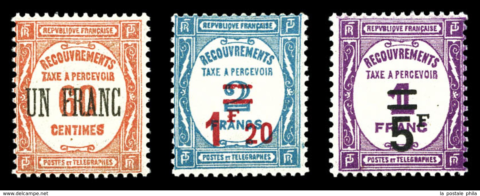 ** N°63/65, Les 3 Valeurs TB  Qualité: **  Cote: 395 Euros - 1859-1959 Neufs