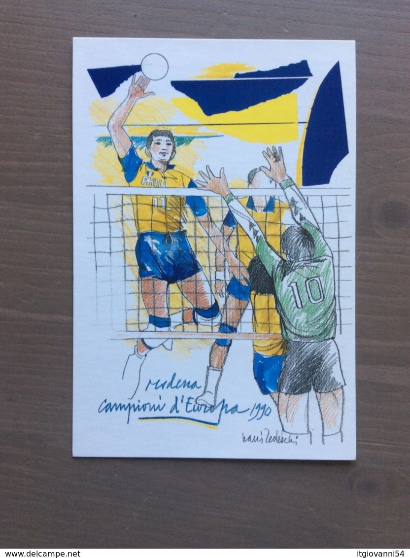 Cartolina In Bianco Panini Philips Pallavolo Maschile Modena - Volleyball