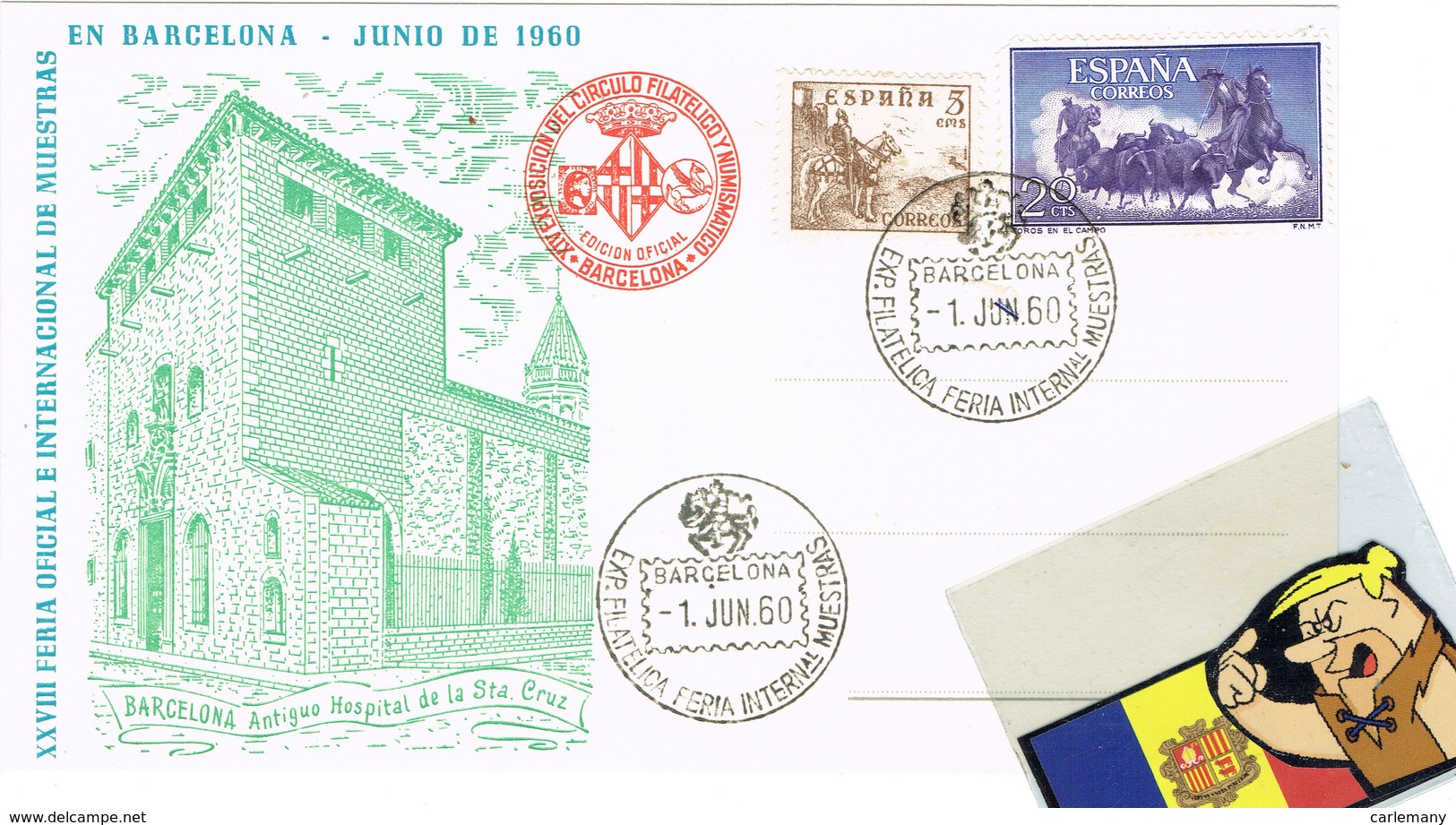 TP TARJETA POSTAL FERIA BARCELONA 1960 ARXIVO CFB - Sonstige & Ohne Zuordnung