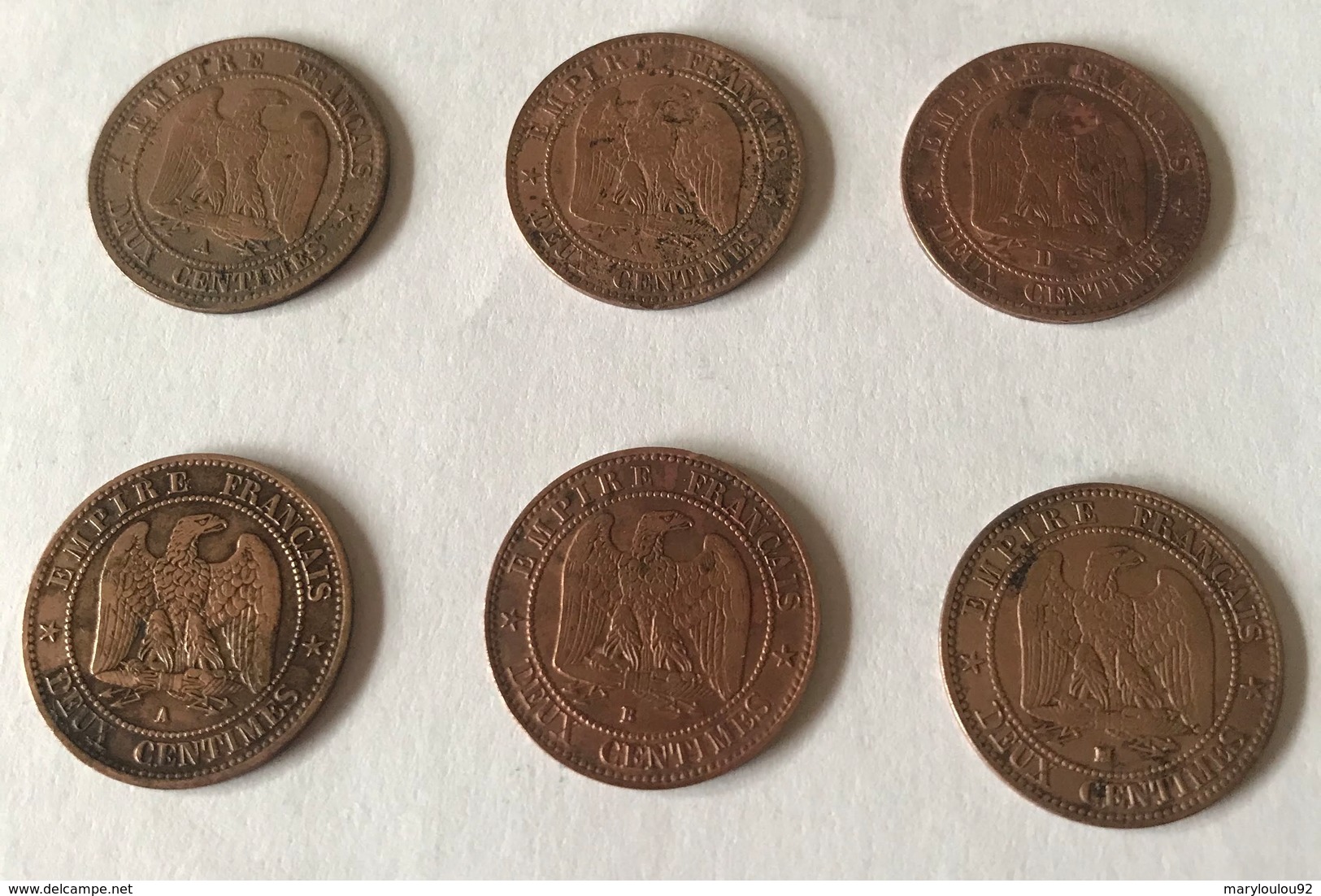 Lot de 14 pièces Napoléon de 1853 à 1867 (voir description)