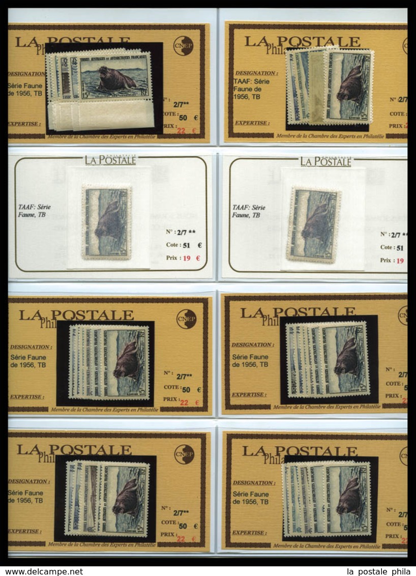 ** 1955/1972, POSTE: Sélection De Bonnes Valeurs Choisies Neuves **, Presentée En Plaquettes, TTB, IDEAL POUR REVENTE SU - Collections, Lots & Series