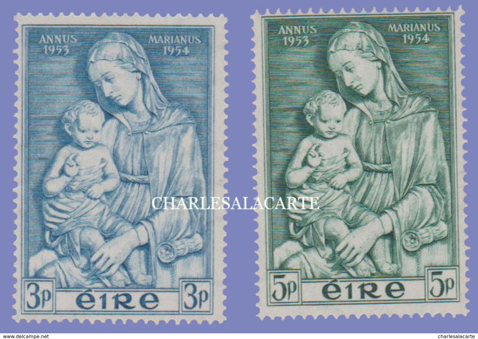 EIRE IRELAND 1954  MARIAN YEAR  S.G. 158-159  U.M. - Nuovi