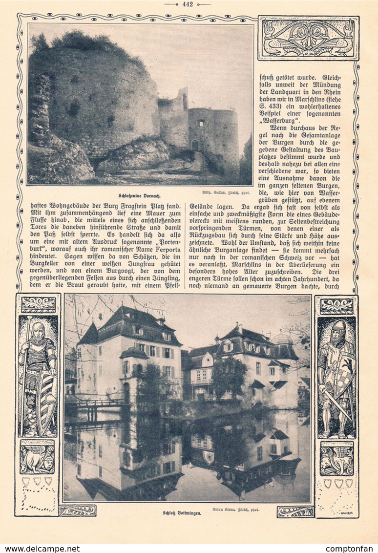 A102 470 Schweiz Burgen Schlösser Chillon Artikel Mit 9 Bildern 1914 !! - Other & Unclassified