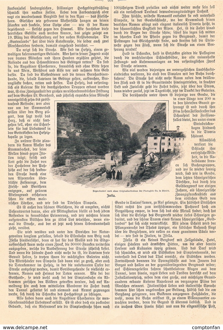 A102 473 Simplontunnel Straße Simplon Brig Artikel Mit 8 Bildern 1901 !! - Automóviles & Transporte