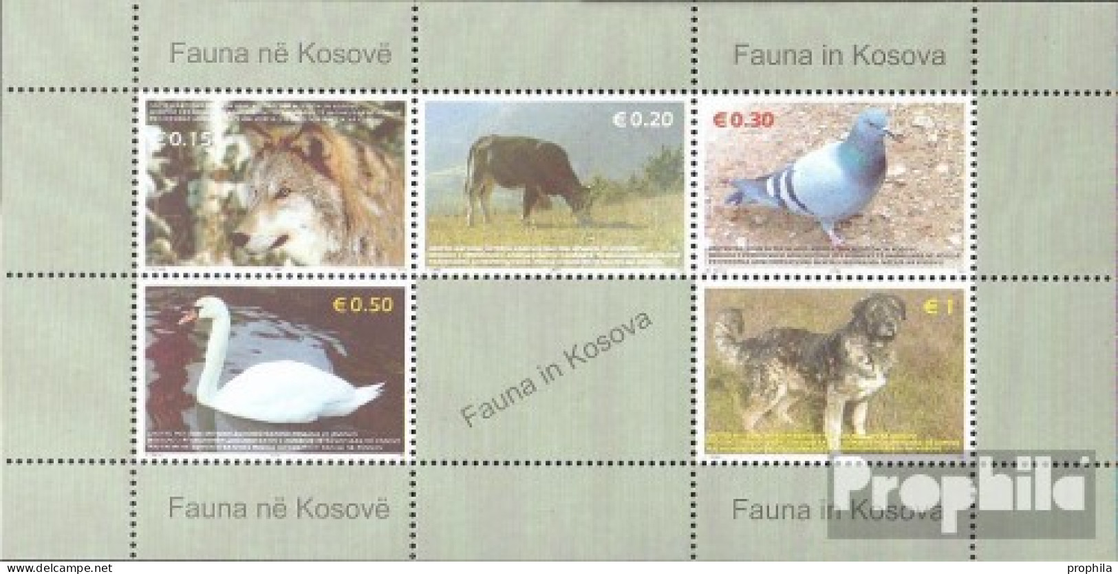 Kosovo Block1 (kompl.Ausg.) Postfrisch 2006 Tiere - Blocks & Kleinbögen