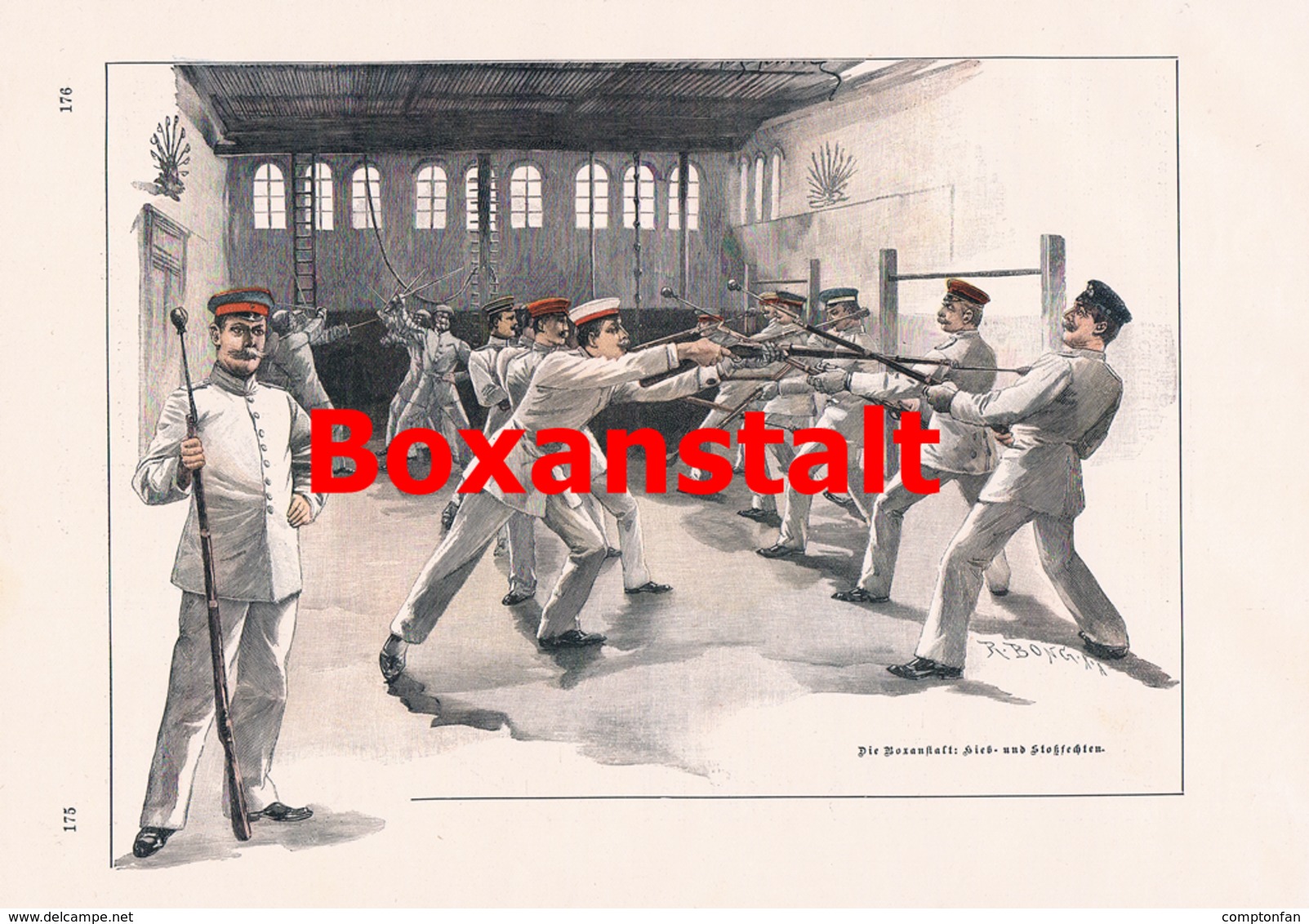 A102 482 Boxanstalt Militär Soldaten Kriegsakademie Artikel Mit 3 Bildern 1897 !! - Polizie & Militari