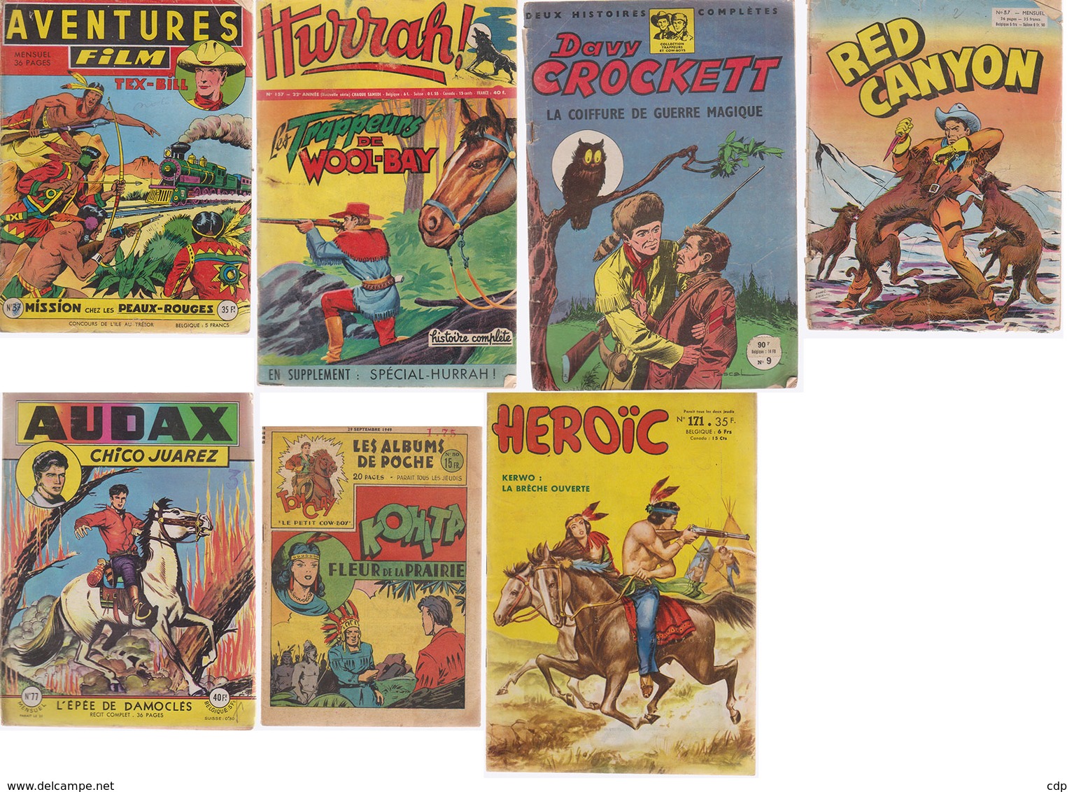 Lot 7 Magazines Western 1949-1957 - Autre Magazines