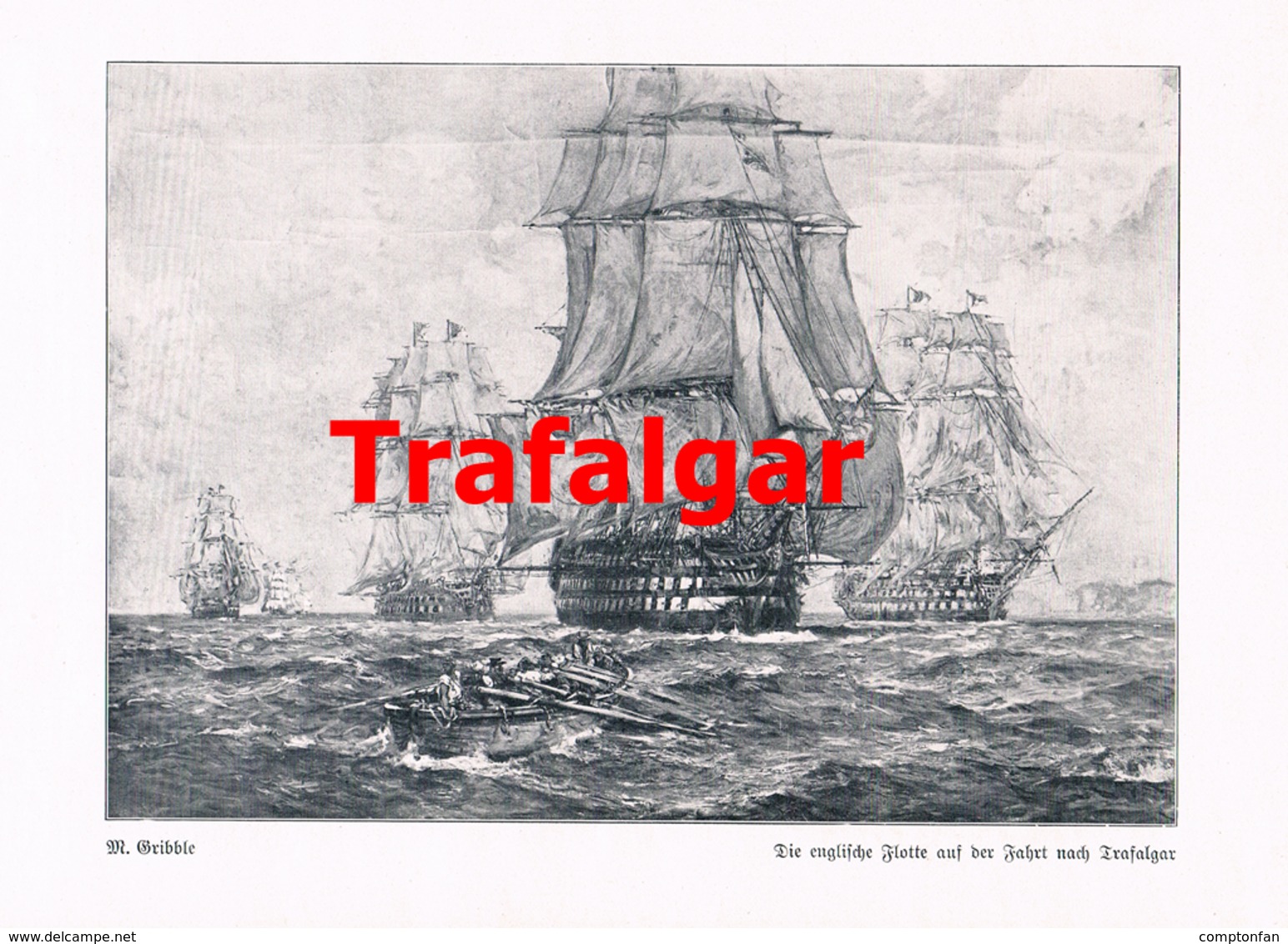 A102 483 Schlacht Von Trafalgar 1805 Seeschlacht Artikel Mit 5 Bildern 1905 !! - Militär & Polizei