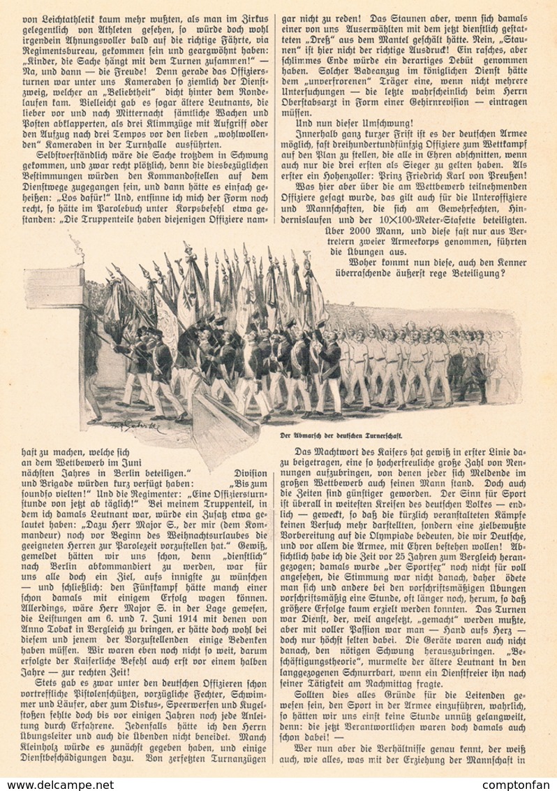 A102 484 -Berlin Armeewettkampf Sport Soldaten Artikel Mit 6 Bildern 1914 !! - Politie En Leger