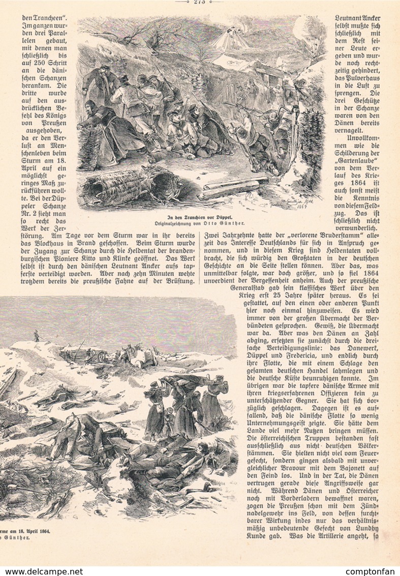 A102 486 - Kriegsbilder Von 1864 Soldaten Artikel Mit 7 Bildern 1914 !! - Police & Militaire