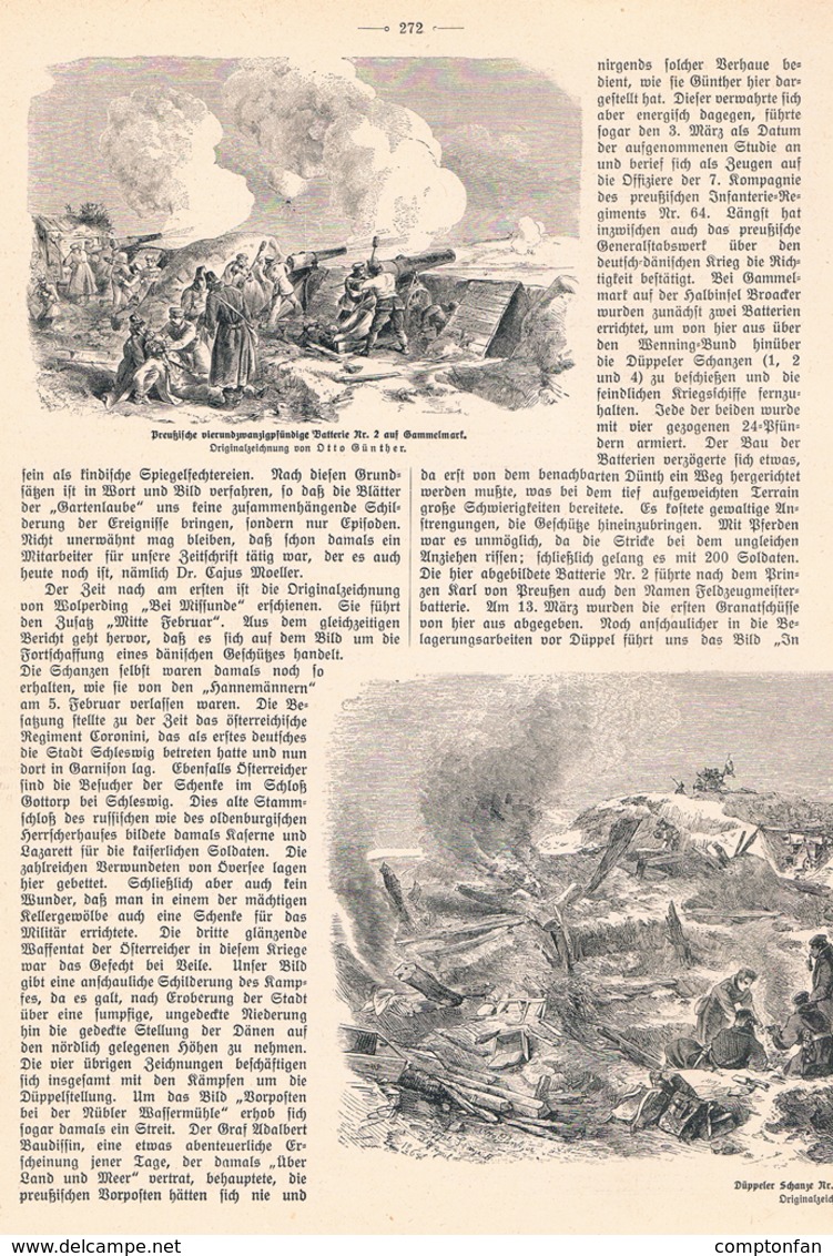 A102 486 - Kriegsbilder Von 1864 Soldaten Artikel Mit 7 Bildern 1914 !! - Police & Militaire