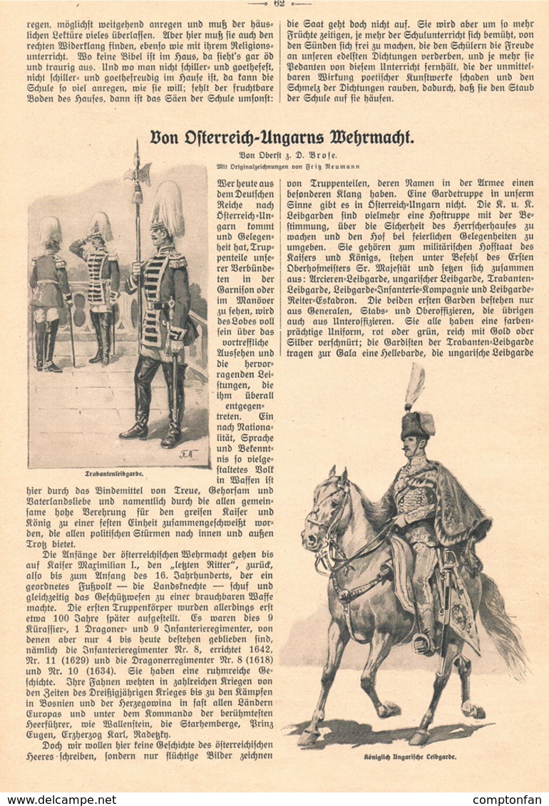 A102 489 - Österreich Ungarn Wehrmacht Artikel Mit 8 Bildern 1913 !! - Polizie & Militari