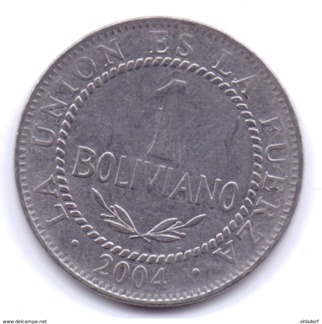 BOLIVIA 2004: 1 Boliviano, KM 205 - Bolivia