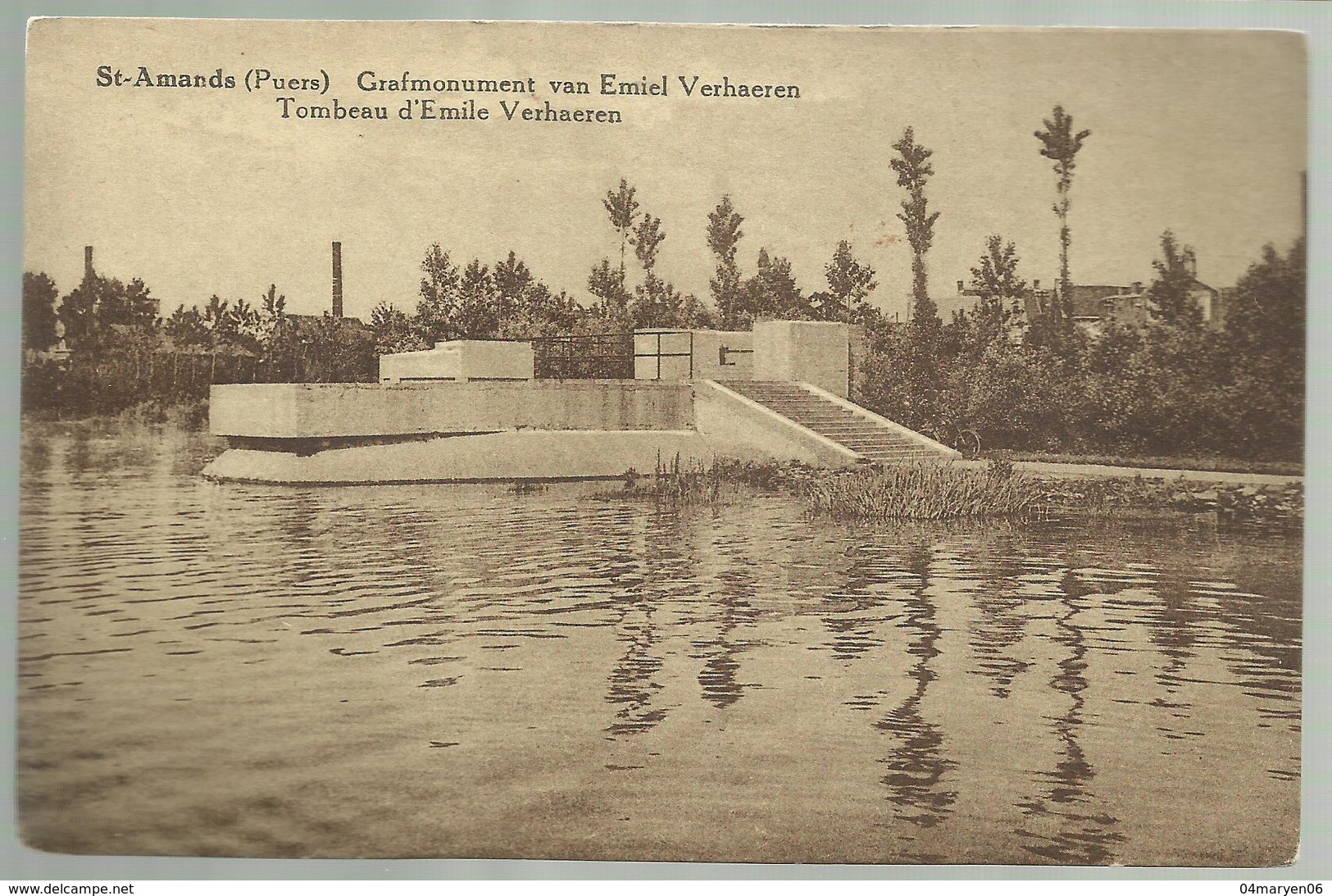 **  St - Amands ( Puers )  **  -  Grafmonument Van Emiel Verhaeren - Puurs