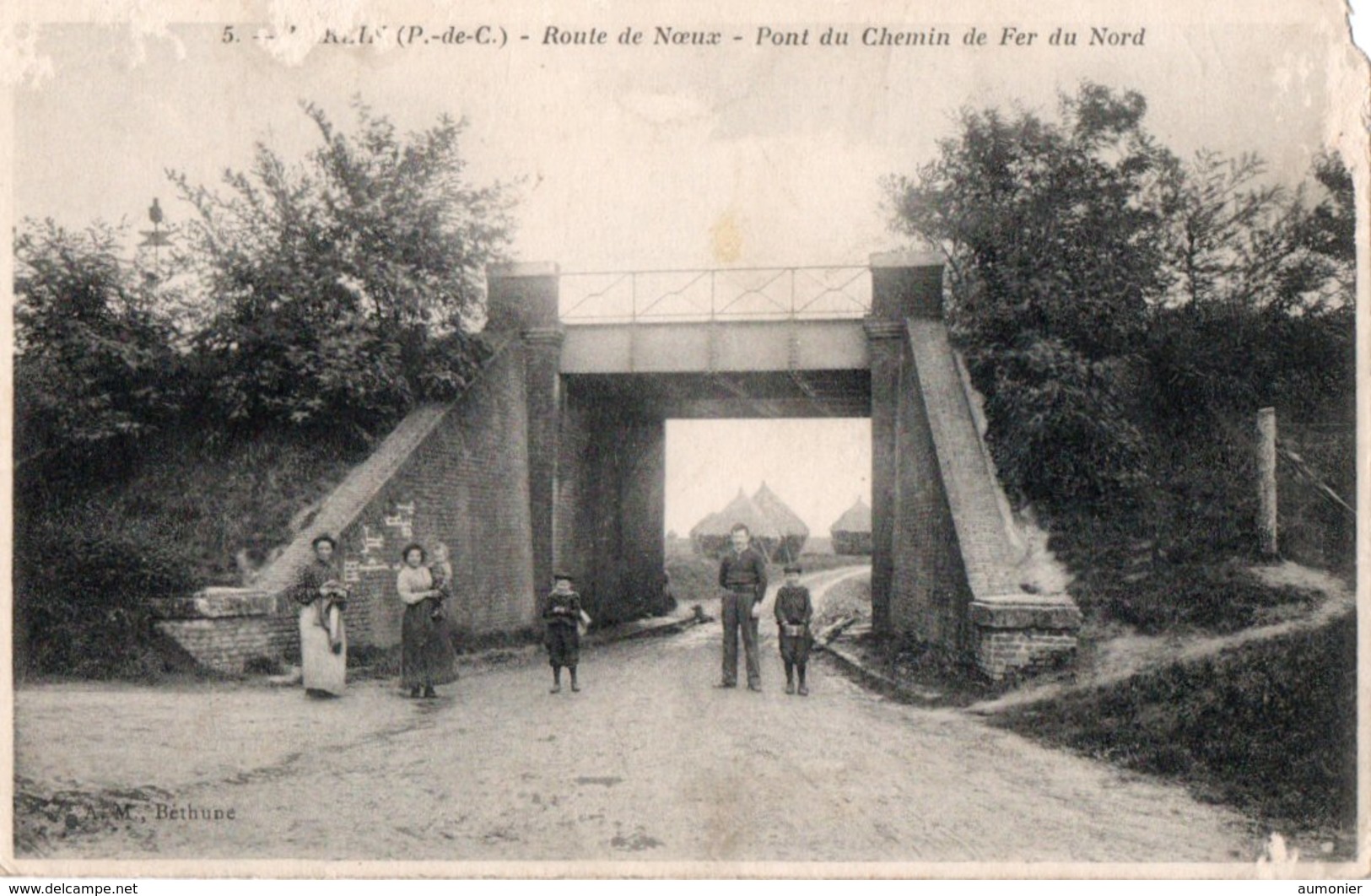 BARLIN ( 62 ) - Route De Noeux - Pont Du Chemin De Fer Du Nord - Barlin