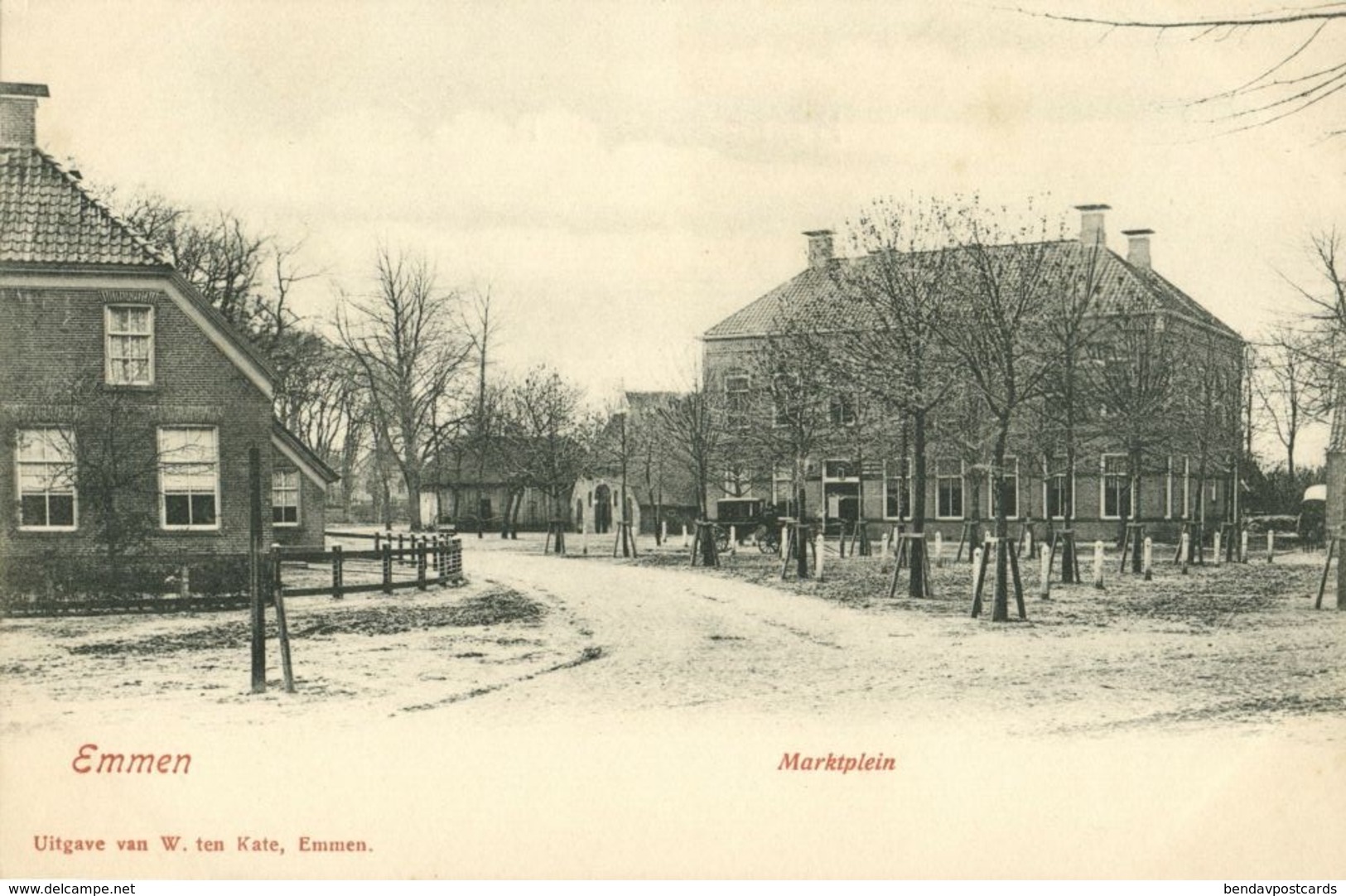 Nederland, EMMEN, Marktplein (1899) Ansichtkaart - Emmen