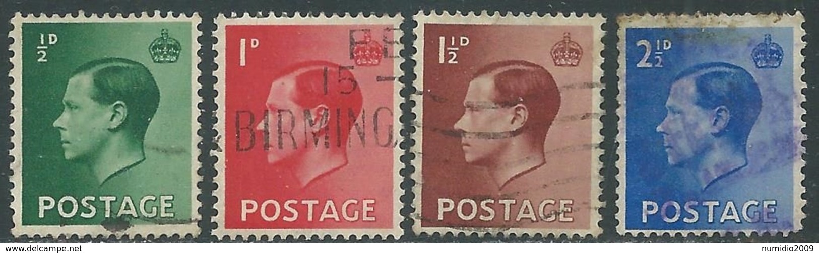 1936 GREAT BRITAIN USED SG 457/60 SET OF 4 - RC12-4 - Used Stamps